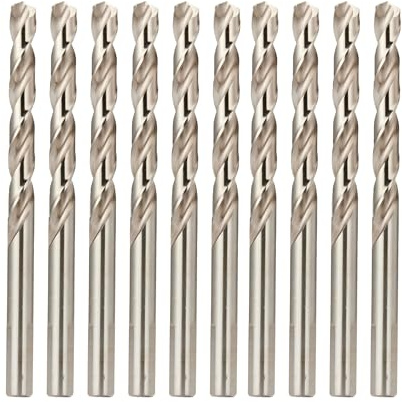 ITEMPESTI 10x HSS-Co Drill Bits 6.0mm - M35 Cobalt High-Performance Metal Drill Set in Storage Case for Stainless Steel, Steel, Cast Iron, Wood & Plastic