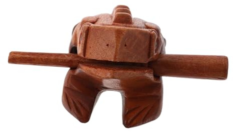 VINTORKY 1 Satz Holzfrosch Percussion Instrument Guiro Klanggeber aus Holz für Musikalische Darbietungen Schreibtisch Dekoration für Musikliebhaber und Kreative Köpfe