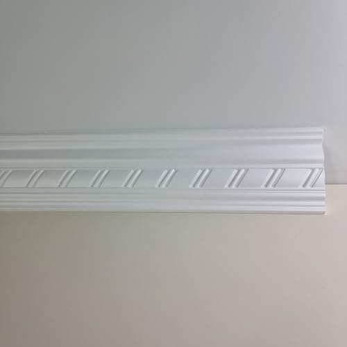 Premium GH45 Ceiling Coving Size 100x100mm | Decorative Georgian Cornice | Easy Install Crown Moulding 18 M | Paint-Ready Polystyrene Cornice | Waterproof Kitchen Bedroom Living Room | 9 Lengths