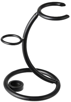 SEIWEI Rasiermesser- und Bürstenständer, Rasiermesser Bürstenständer Rasierpinsel Ständer Halter für Rasierklingenhalterung (Schwarz)