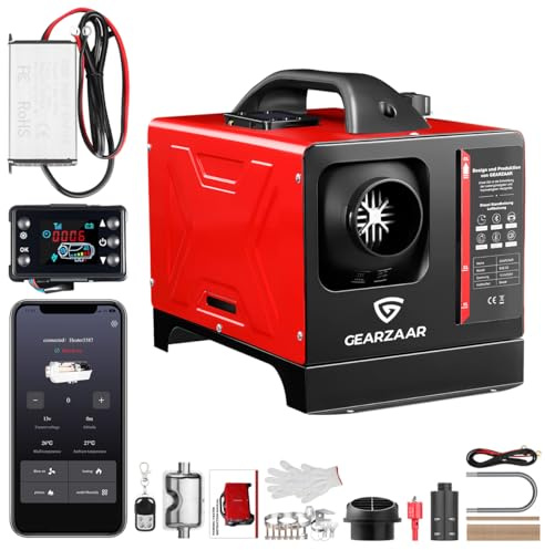 8KW 12V & 24V & 220V Diesel Luftstandheizung, standheizung diesel für Wohnmobil LKW Boot Camping Rvs mit Bluetooth APP Steuerung & Fernbedienung & LCD Display, Air Diesel Diesel Standheizung Tragbare