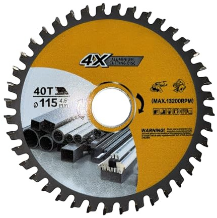 Disco da Taglio per Alluminio 115mm 40T o 230mm 60T | Lama Circolare per Smerigliatrice e Troncatrice – Alta Precisione e Durata per Materiali Non Ferrosi (115mm, 40.0, unità)
