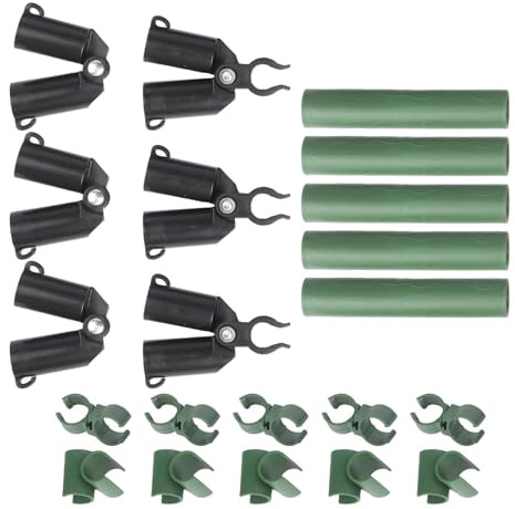 Gettimore Verstellbare Pflanzen-Rankgitter-Verbindungs-Clips, Gartenstützschnallen für Tomaten, Auberginen und Ranken, wiederverwendbares PP-Material, 21 Stück