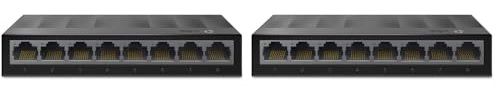 TP-Link LS1008G - Switch da desktop a 8 porte Gigabit (8 porte RJ45, IEEE 802.3x, Plug and Play, a risparmio energetico, alloggiamento in plastica per un facile montaggio da tavolo o a parete), nero