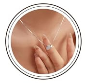 Meteorstarry Silberkette Damen 925 mit Herzanhänger,Personalisierte Kette Halsreif Silber Anhänger in Blau,Wasserfester Herz Halsketten Boho Silberschmuck Jewelry Geschenk für Frauen Freundin
