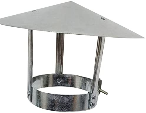 Tappo per camino in lamiera stagnata zincato - 270 mm/10,63 pollici Protezione antipioggia per condutture e ventilazione(90mm/3.54in)
