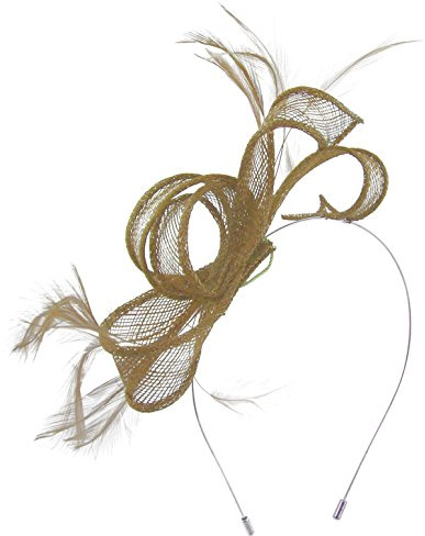 Max and Ellie Sinamay Fascinator - taupe, size: Einheitsgröße