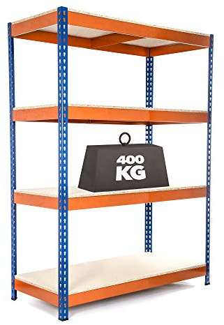 Racking Solutions Extra Heavy Duty Industrial Garage Racking/Shelving Unit 400KG Per Shelf (1800mm H x 1200mm W x 600mm D)