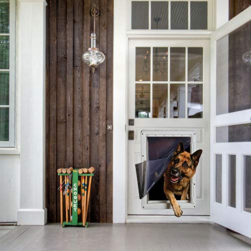 Ideal Pet Products Designer-Serie Ruff-Weather Haustiertür mit Teleskoprahmen, super groß, 38,1 x 59,7 cm Klappengröße