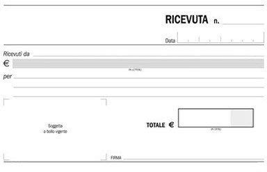 GICA - 10 BLOCCHI RICEVUTE GENERICHE 50 FOGLI 2 COPIE AUTOCOPIANTI 10X17CM