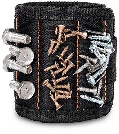 GOOACC Magnetisches Armband-Halteschrauben, Nägel, Bohrer, Werkzeug, Geschenk für Männer, Ihn, Vater, Heimwerker, Elektriker, Ehemann, 2 Stück