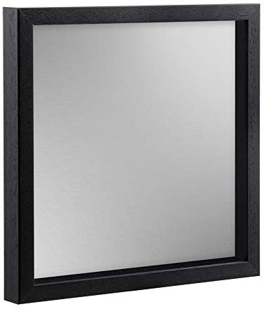 Objektrahmen 1,5 cm tiefer Bilderrahmen aus Massivholz VARIO36 inkl. Gratis Zugabe 40x40 cm Schwarz matt (lackiert)