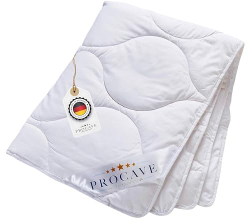 PROCAVE Baumwolle Komfort Qualitäts-Bettdecke für den Sommer 135x200cm, leichte Baumwolldecke, waschbar, aus der Natur, atmungsaktiv & wärmeausgleichend, 100% aus Deutschland