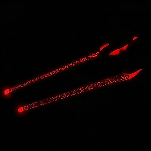 FTYYSWL 1 Paar 5A Luminous Light Up Drumsticks,Hell leuchtende Glow In The Dark Drumsticks,für Drumset Leichte, langlebige Übung Anti-Rutsch-Griffe Drumstick Drum Parts(7 Farben)