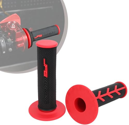 1 Pair Dirt Bike Handlebar Grips,22mm/24mm Motorcycle Handle Bar Hand Grips Non-slip for Pit Dirt Bike Motocross-Red