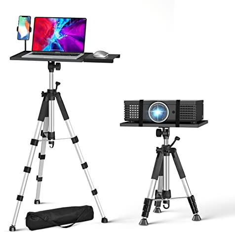 Facilife Projector Stand Tripod - Each Leg Height Can Be Adjusted Independently, Adjustable Height from 17.6 to 51.4 Inches