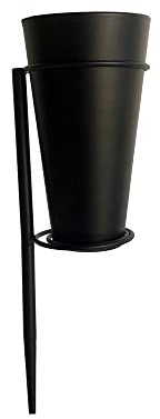 Grabvase aus Metall, Blumenhalter im Boden, Friedhofsvase, Grabdekoration, mit Blumenschaum