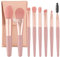 8 Pezzi Pennelli Trucco Professionali, Set Pennelli Make Up con Trousse in Pelle PU, Mini Pennello per Correttore per Occhi Viso Fard Fondotinta Cipria Correttore, Rosa