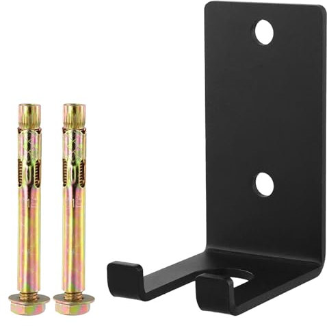 QWORK® Einzelne Langhantelstange Halter - Massivem Stahl - Wandhalterung - für Zuhause/Fitnessstudio