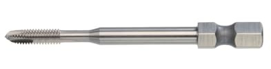 Völkel HexDrive Maschinengewindebohrer (Sechskantaufnahme) 1/4 Bit | HSS-E | M3-M12 | DIN371/376 | Form B & C | Metrisches Gewinde | Durchgangsloch Edelstahlbohrer | Gewindeschneider