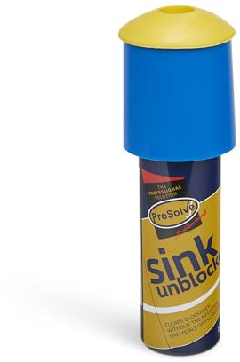 ProSolve Aerosol Sink Unblocker Clear Drain Blockages Without Chemicals or Plunger Fragranced Drain Cleaner for Kitchen Sink Bath Shower Bathroom
