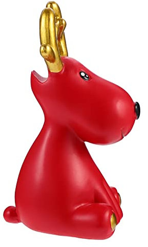 Ciieeo Tischständer Xiaolu Brillenhalter Showregal Brillenhalter am Bett REH Ornament Dekor Brillengestell Brillenregal Gläser schmücken Zubehör Halterung Lagerregal Naturharz rot