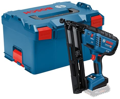 Bosch Professional 18V System cloueur à bois sans-fil GNH 18V-64 MD (tir coup par coup/par contact, pour clous de : 32–64 mm, 15 ga (1,8 mm) et inclinaison chargeur 34°, L-BOXX)