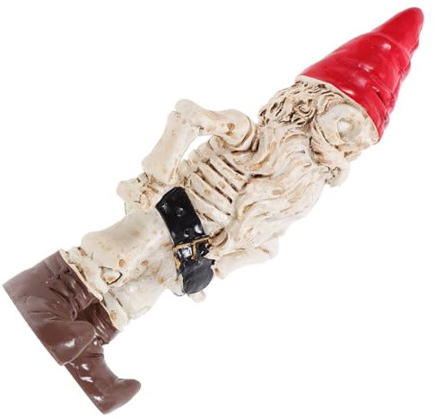 PRETYZOOM Skull Halloween Decor Resin Skeleton Statue Yard Gnome Ornament for Halloween Outdoor Decor