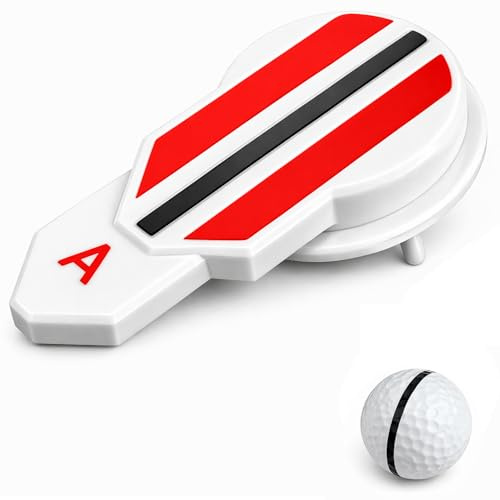 Fraser Fitness Alignment Ball Mark Golf Marker - Golf Accessories for Putting Aid – Golf Ball Alignment Marking Tool for Faster and More Accurate Golf Putting - Golf Ball Marker with 360° Rotation