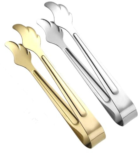 2pcs Versatile Sugar Tongs for Kitchen - Mini Ice Tongs and Sweet Tongs, Small Tongs for Food - Ideal Sugar Cube Tongs Set
