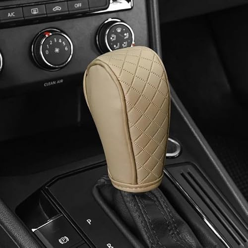 Perilla Cambio Marcha Accesorios Interior Coche Universales Antideslizantes Cuero PU Cubierta Manija Cambio Cubierta Protectora Decoración Perilla Cambio Resistente Al Desgaste Palanca Velocidad Coche