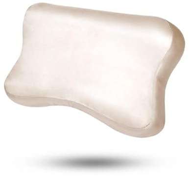 Ergolex Premium Seidenkissenbezug 30x50 cm, Creme | Nackenkissen Bezug, Für ergonomische Kissen, Passend für Blackroll Recovery Pillow, Sanfte Hautpflege