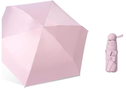 Ombrello portatile, ombrellone, ombrellone da spiaggia, ombrelli pieghevoli, ombrello pieghevole antivento 6 costole, ombrello tascabile 8 colori, ombrello piccolo - compatto, leggero, resistente, min