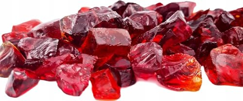V-PREMIUM SOLUTION Glassteine Rot 20kg (3-5 cm) – Dekosteine Garten & Aquarium Deko Steine – Hochwertige Glasbrocken für Gabionen, Vasen & Blumentöpfe – Recyceltes Glas & Wetterfest (Rot, 20kg)