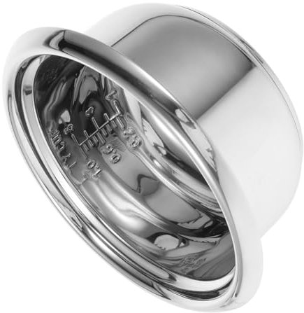 PRETYZOOM 23cm 304 Stainless Steel Rice Cooker, 2L Inner Lid Universal Insert Replacement Pot for Electric Cookers, Cooking Rice Steaming, Soup, Porridge