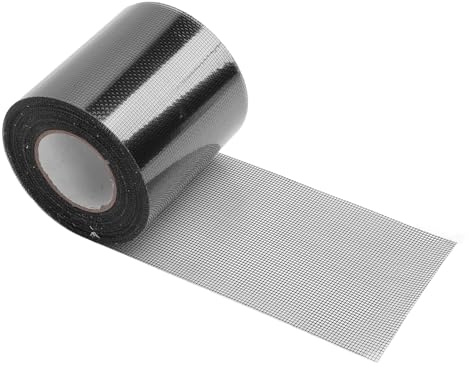 Reparaturklebeband für Fensterbildschirm, 80 Mmx9.15m Transparentes Selbstklebbares Mesh -Bildschirm Reparatur Patch, Klebeband -Rrepair -Kit für Fenster oder Türen (Schwarz)