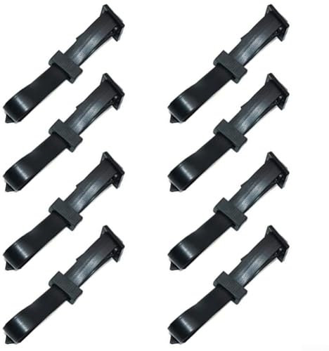 Lot de 8 attaches réglables pour arbustes, avec boucle pour arbres fruitiers, arbustes et plantes en pot, noir (45 x 2,5 cm)