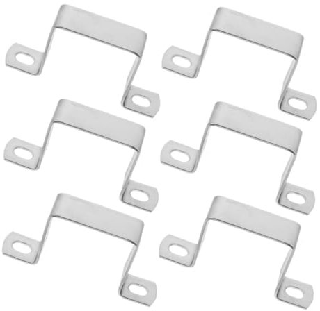 DIYEAH Colliers de Serrage Supports en U Lot de 6 en Acier Inoxydable 304 Robustes et Résistants à Rouille pour Montage de Tuyaux en Intérieur et Extérieur