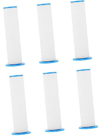 Cabilock Lot de 6 Filtres de Bain Coton PP 7,5 Cm Filtration Haute Pression pour Pommeau de Bain Usage Domestique et Purification D’Eau Dure