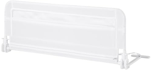 RELAX4LIFE Barrera Seguridad Niños Cama Plegable 100/120 cm con Correas de Seguridad, Funda de Espuma Anticolisión y Funda Lavable con Cremallera, Barandilla Cama Niño (Blanco,100 x 41 x 42 cm)