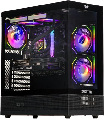 Veno Scorp Gaming PC – AMD Ryzen 5 9600X up to 5.4GHz, NVIDIA RTX 5060 8GB, 16GB 5200MHz RAM, 1TB NVMe SSD, Liquid Cooling, 650W 80+ PSU, Wi‑Fi, Windows 11 – Spectra