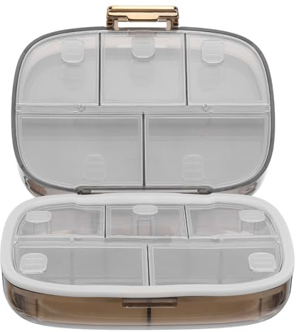 Homoyoyo Contenitore Porta Pillole Settimanale Scomparti Organizer Portatile Ermetico per Medicinali e Tablet Contenitore per Pillole da Viaggio