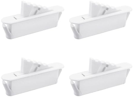 OGGOGOE Window Sash Vent Stops 1712 - Safety Window Opening Control Device for Ventilation, Childproof & Home Security 4 PCS White