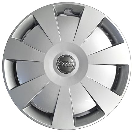 Audi 8V0601147D Radzierkappe (1 Stück) Radkappe 16 Zoll Stahlfelge Radblende Radzierblende Kappe, Silber