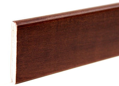 Hobby Legno - Battiscopa Rivestito In Legno Di Tanganica Tinta Noce Scuro mm. 82X13X2400 (Prezzo Per ml. 4, 80)