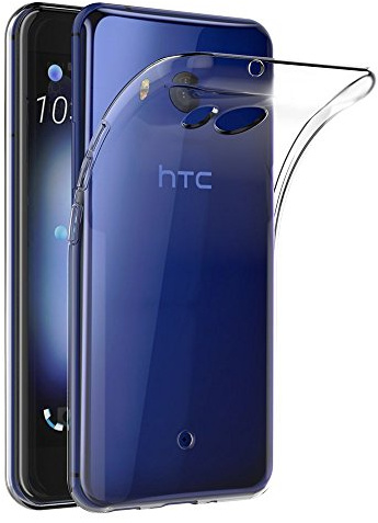 MaiJin Custodia per HTC U11 (5,5 Pollici) Morbido TPU Cover Cristallo di Rocca Trasparente Anti Scivolo Protezione Posteriore Cover