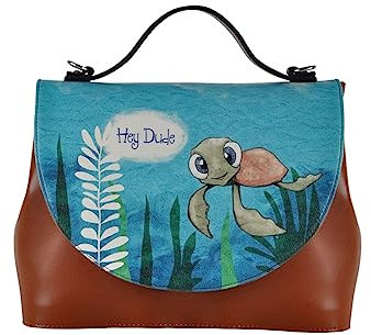DOGO Vegane Damen Schultertaschen Umhängetaschen Handtasche Handy Bag - Caretta-Hey Dude