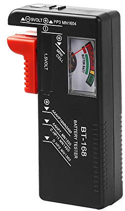Battery Tester, VTECHOLOGY Model BT-168 Battery Checker for AA AAA C D 9V 1.5V Button Cell Batteries (Requires No Battery for Operation)