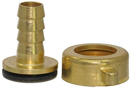 Messing 2/3 - Schlauchtülle mit Flügelmutter G 1 - 25 mm Ausführung: gerade