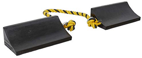 Sealey WC16 Heavy-Duty Rubber Wheel Chocks - Pair